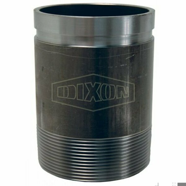 Dixon AN Series Long Pipe Style Adapter Nipple, 4 in Nominal, MNPT x Weld End Style, Carbon Steel, Domesti A714